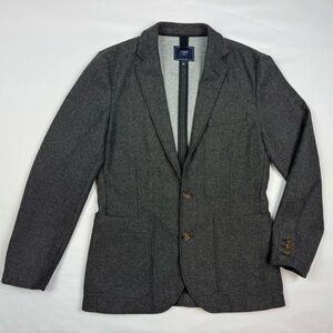 J. Crew Mens Wool Blend Tweed Sport Coat Sz Small 2 Button Grey Stretch Comfort